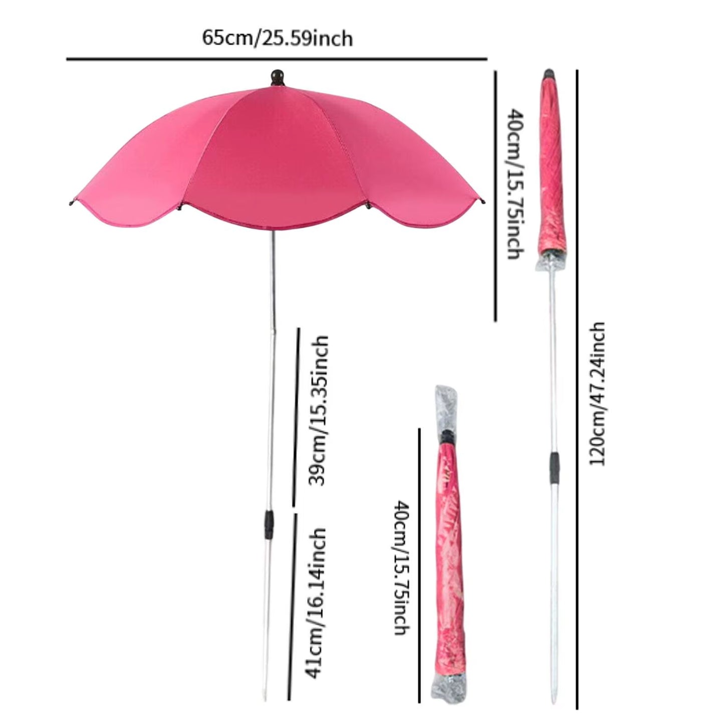 65Cm Upgraded Plant Umbrellas for Outdoor Plants, Adjustable Garden Shade Umbrella Larger Plants Shade Cover