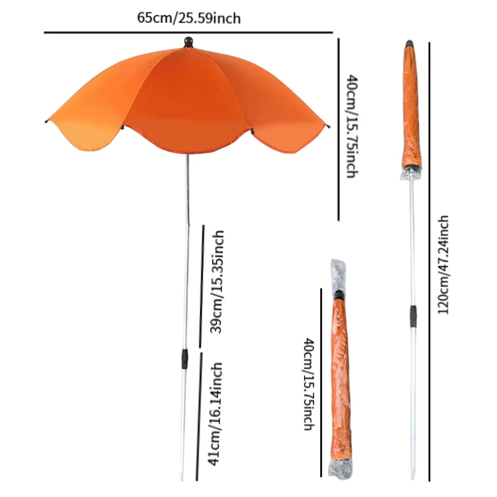 65Cm Upgraded Plant Umbrellas for Outdoor Plants, Adjustable Garden Shade Umbrella Larger Plants Shade Cover